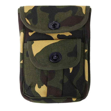 Camouflage Canvas 2-Pocket Ammo Pouch