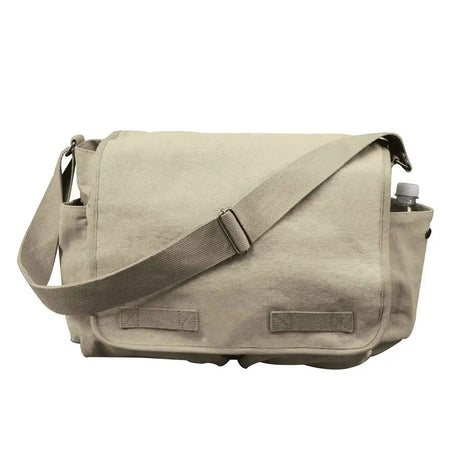 Vintage Khaki Messenger Bag