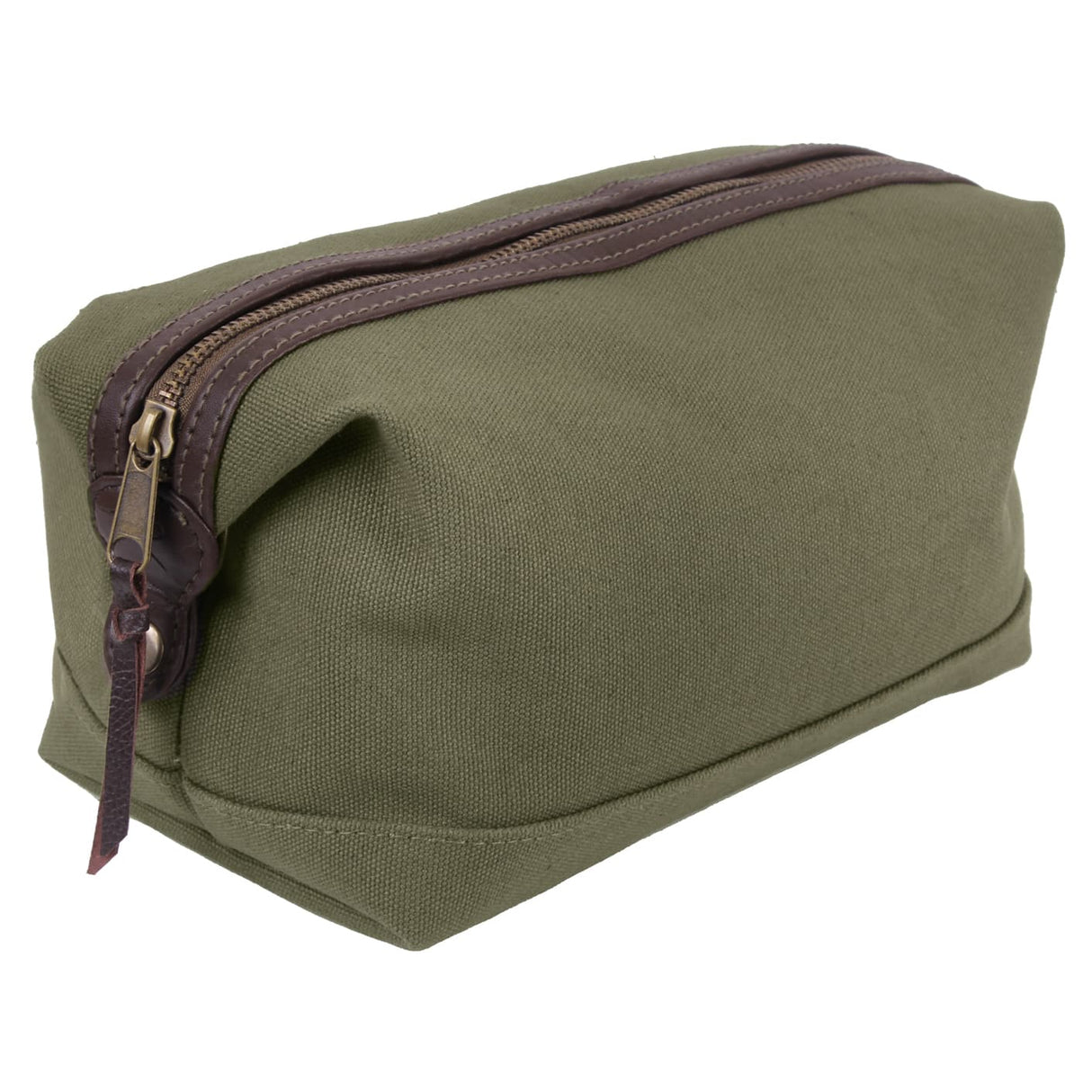 Canvas and Leather Military Style Dopp Kit