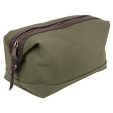 Canvas and Leather Military Style Dopp Kit
