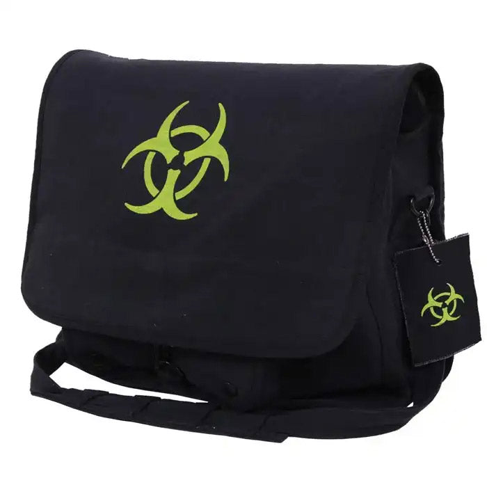 Biohazard Washed Canvas Messenger Bag