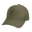 Olive Drab Tone On Tone Embroidered US Flag Baseball Hat