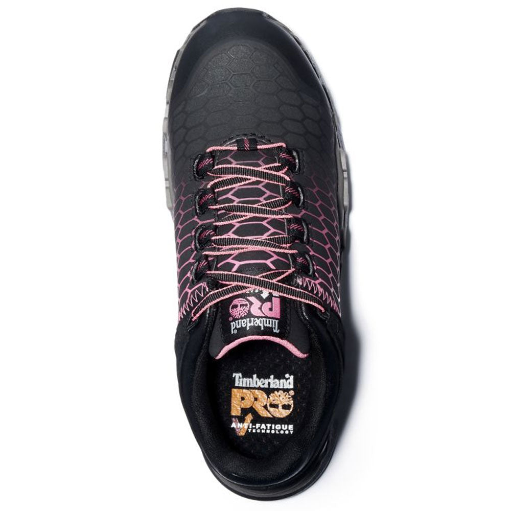 Timberland Pro Women's Powertrain Black/Pink Alloy Toe Work Shoe