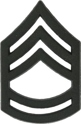 Sergeant First Class Lettering Black Metal Rank Sergeant 1st Class E-7 Military Insignia in Detroit ...
