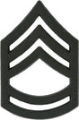 Black Metal Rank Sergeant 1st Class E-7 Army Insignia