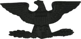 Black Metal Rank Colonel Army Insignia