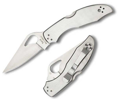 Spyderco Byrd Meadowlark 2 Stainless Steel Plain Edge Pocket Knife - BY04P2