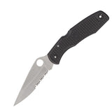 Spyderco Endura 4 Serrated Knife - Black Handle C10PSBK