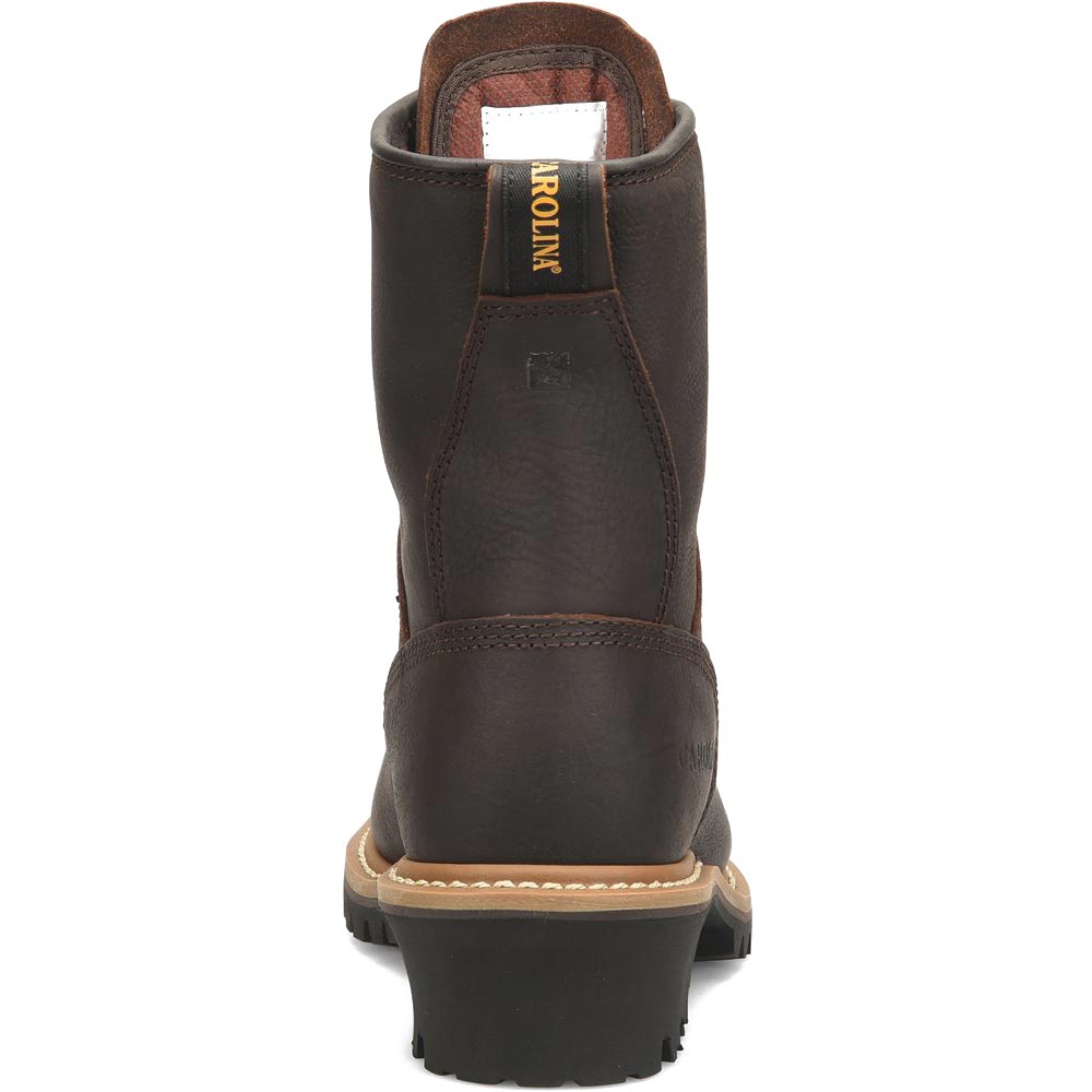 Carolina CA1421 Womens 8-inch Steel Toe Logger Boot - Dark Brown Soggy