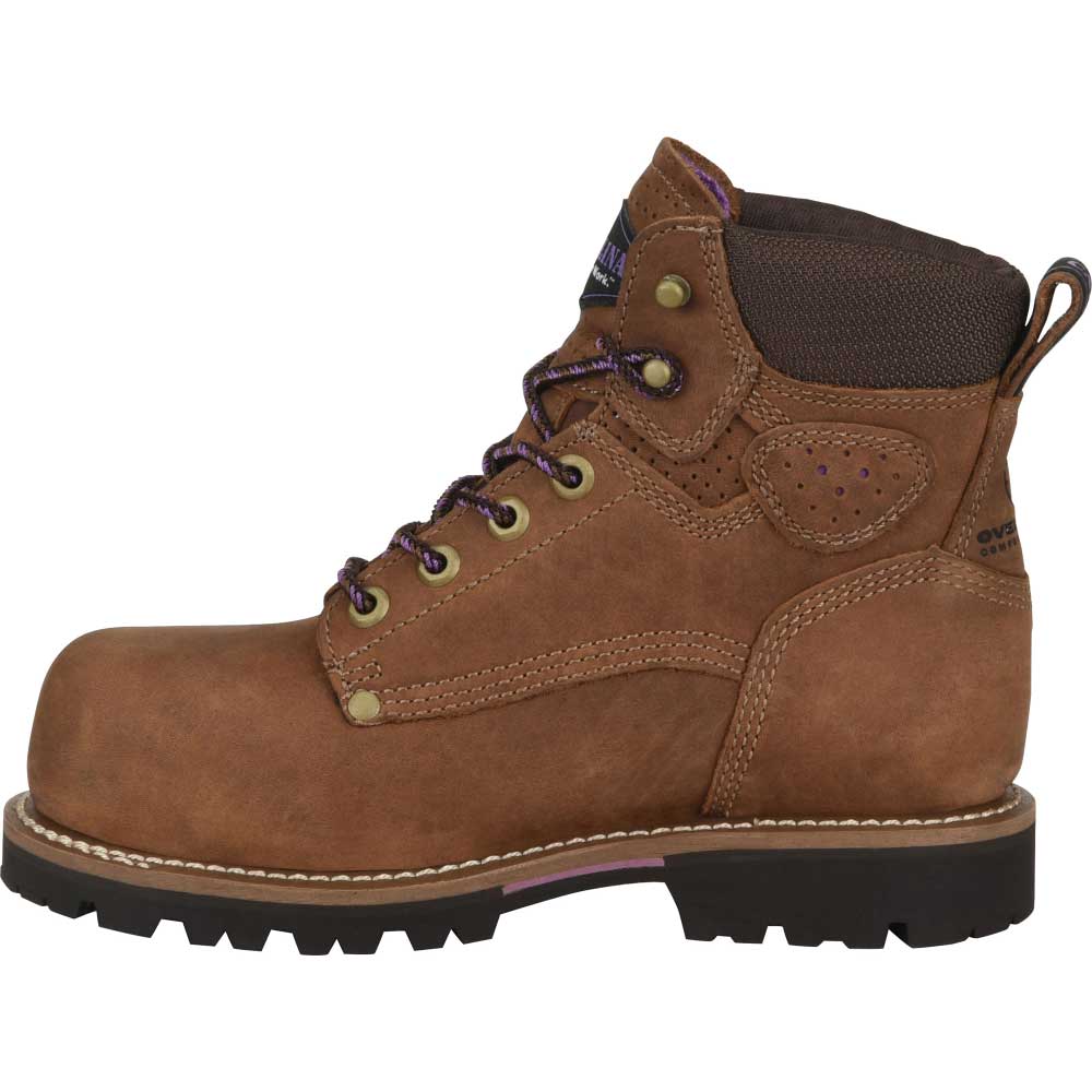 Carolina Parthenon Womens 6-Inch Brown Composite Toe Waterproof Work Boot