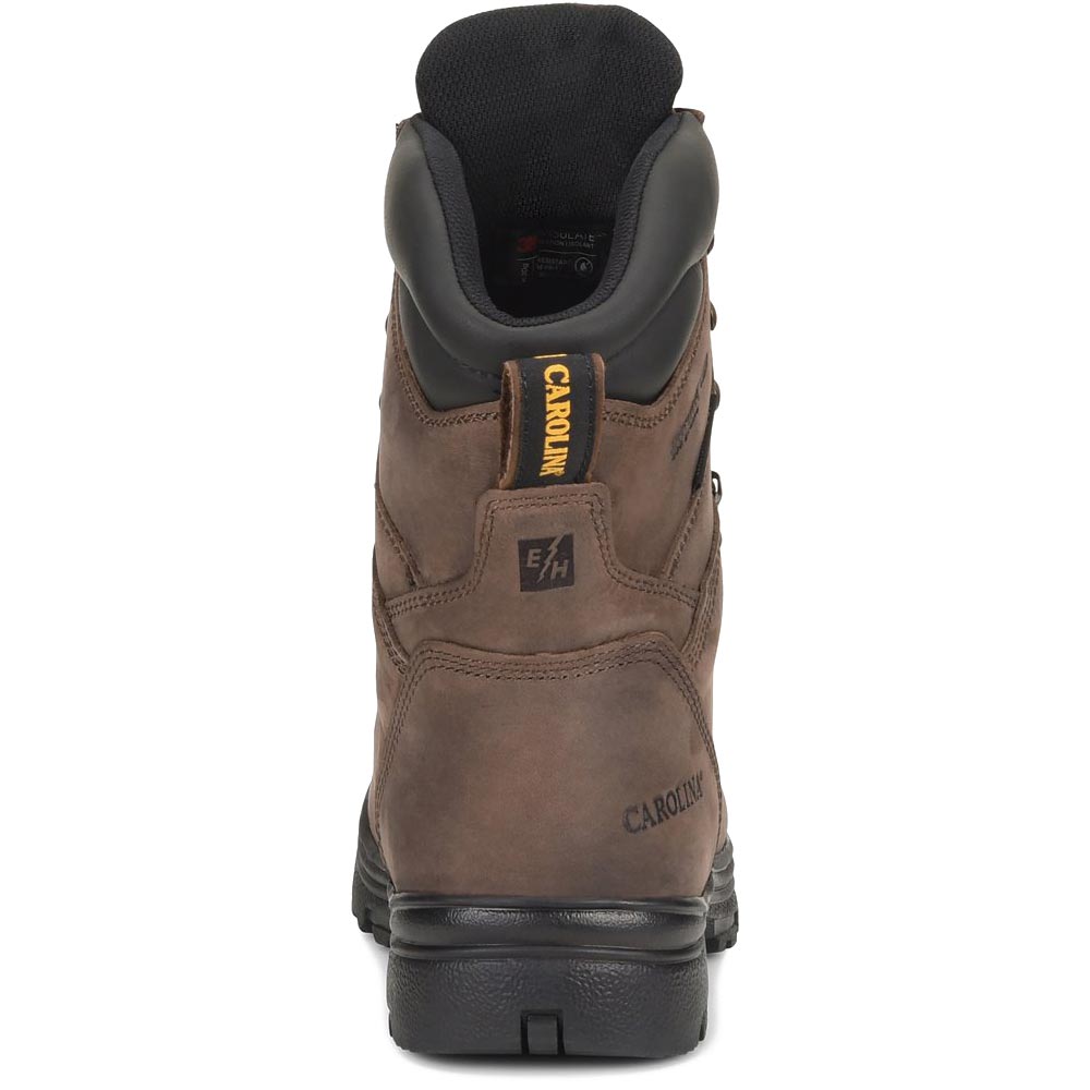 Carolina CA3534 8 Inch Brown Steel Toe Waterproof Insulated Work Boots