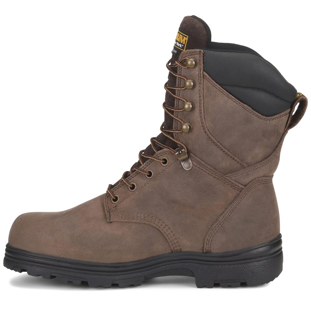 Carolina CA3534 8 Inch Brown Steel Toe Waterproof Insulated Work Boots