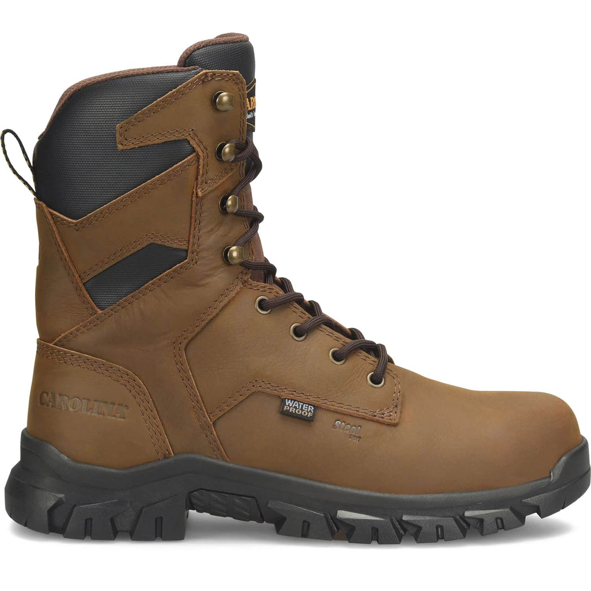 CA3597 Profile Carolina Gruntz CA3597 8 inch Waterproof Steel Toe Mens Brown Work Boot