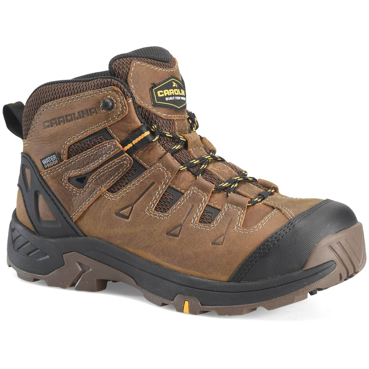 Carolina Quadricep Men's 5-Inch Brown Waterproof Safety Toe Hiker Work Boot