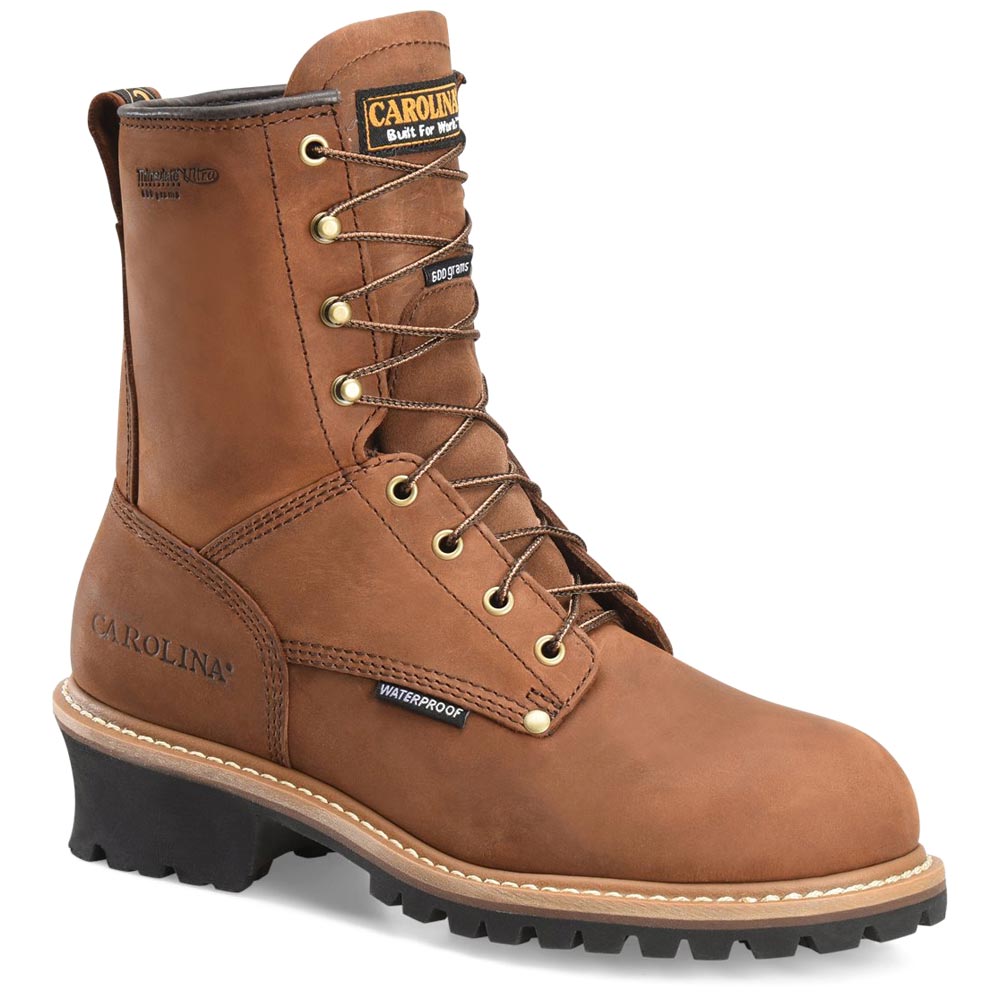 Carolina CA4821 8-inch Waterproof Insulated Logger Boot - Copper