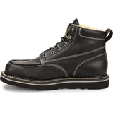 Carolina Flatiron Black 6-Inch Moc Toe Wedge Work Boot