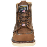 Carolina Amp Brown 6-inch USA Made Soft Toe Moc Wedge Sole Work Boot