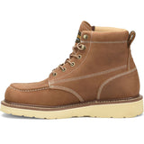 Carolina Amp 6-Inch Brown Waterproof Moc Toe Wedge Work Boot