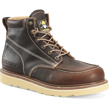 Carolina Flatiron Brown 6-Inch Moc Toe Wedge Work Boot