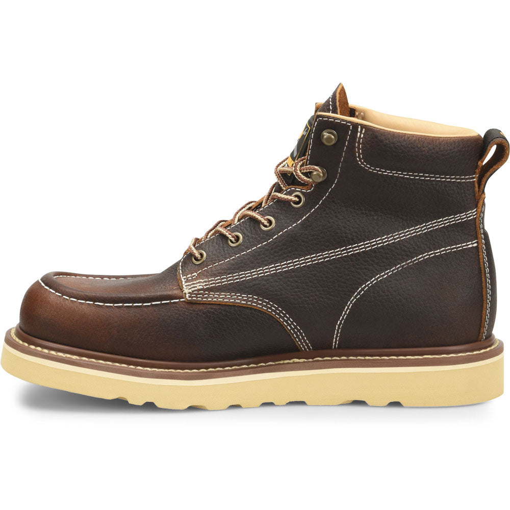 Carolina Flatiron Brown 6-Inch Moc Toe Wedge Work Boot