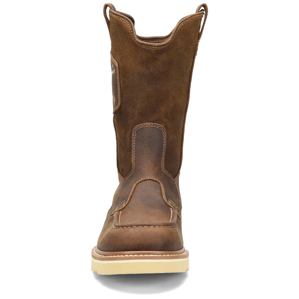 Carolina Flatiron 10-Inch Brown Moc Toe Wedge Pull-On Work Boot