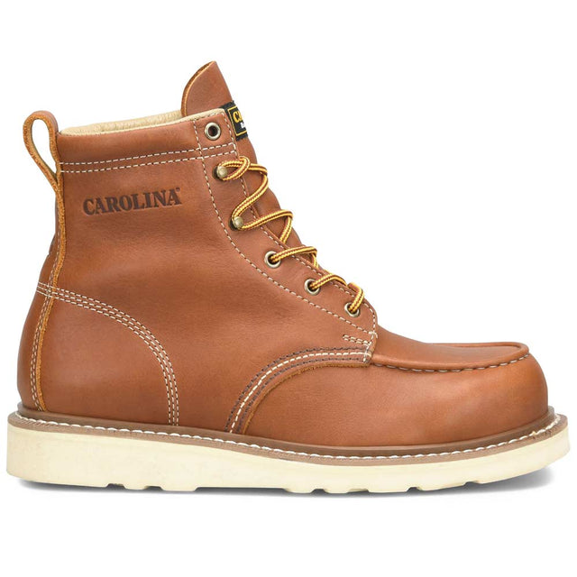 Carolina Amp MX 6-Inch Brown Moc Toe Wedge Work Boot