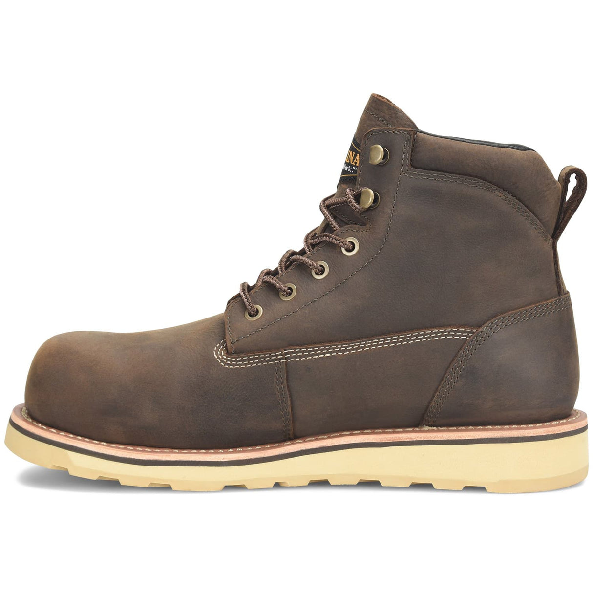 Carolina Staple Gun Brown Men's Waterproof Wedge Sole Work Boot