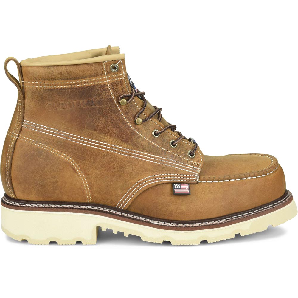 Carolina Ferric Brown 6-inch American Made Steel Toe Moc Work Boot