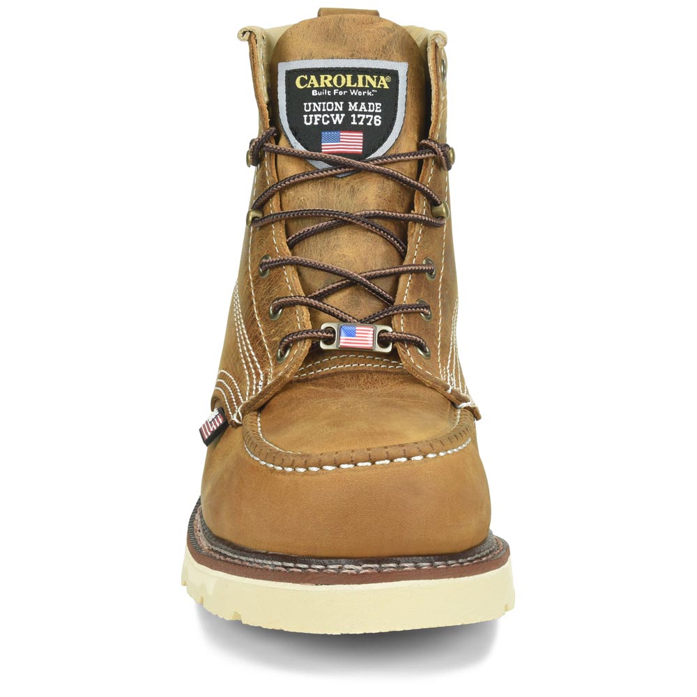 Carolina Ferric Brown 6-inch American Made Steel Toe Moc Work Boot