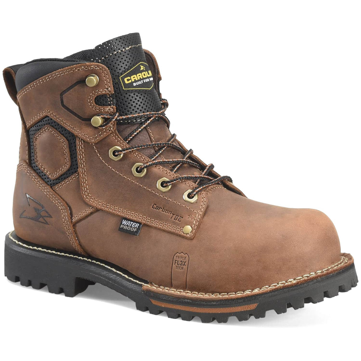 Carolina Pitstop Brown Waterproof 6-Inch Men's Safety Toe Work Boot