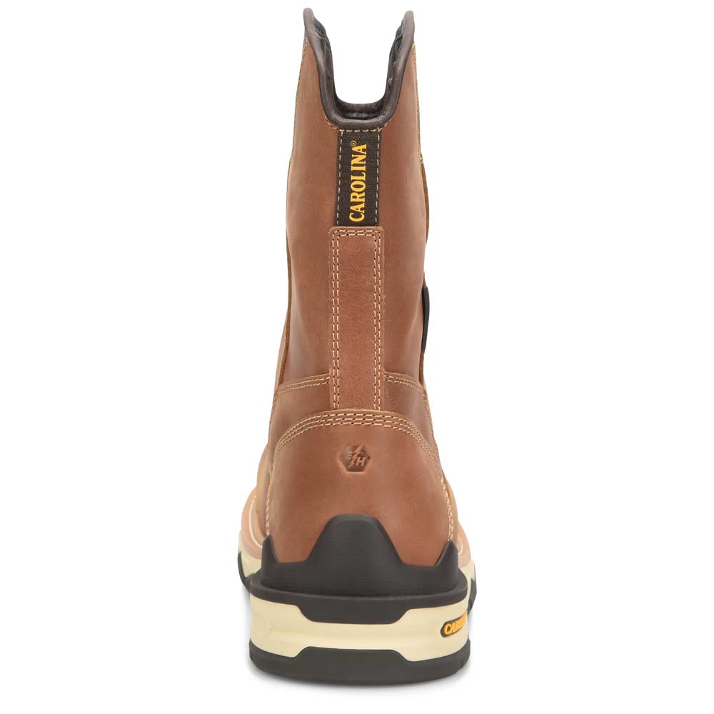 Carolina Earthmover 10-Inch Brown Waterproof Comp Toe Wedge Pull-On Work Boot