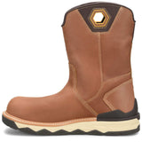 Carolina Earthmover 10-Inch Brown Waterproof Comp Toe Wedge Pull-On Work Boot