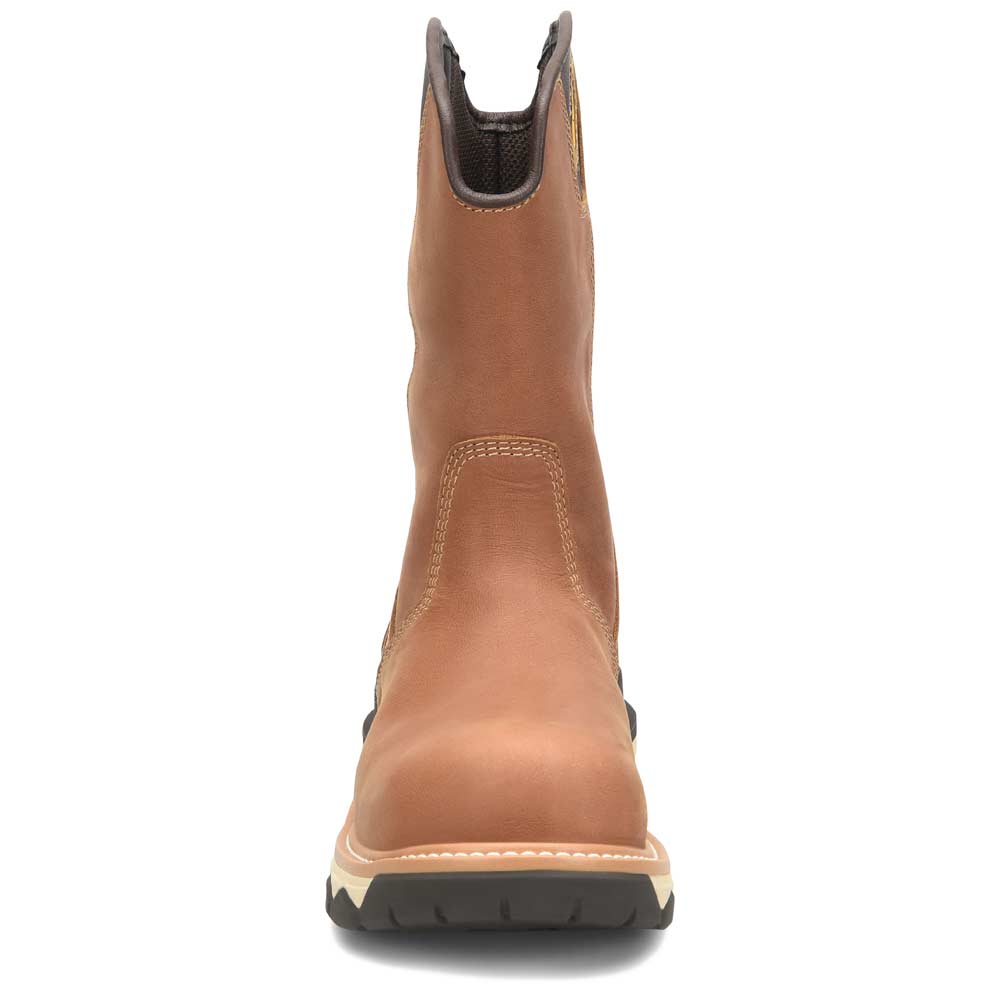 Carolina Earthmover 10-Inch Brown Waterproof Comp Toe Wedge Pull-On Work Boot