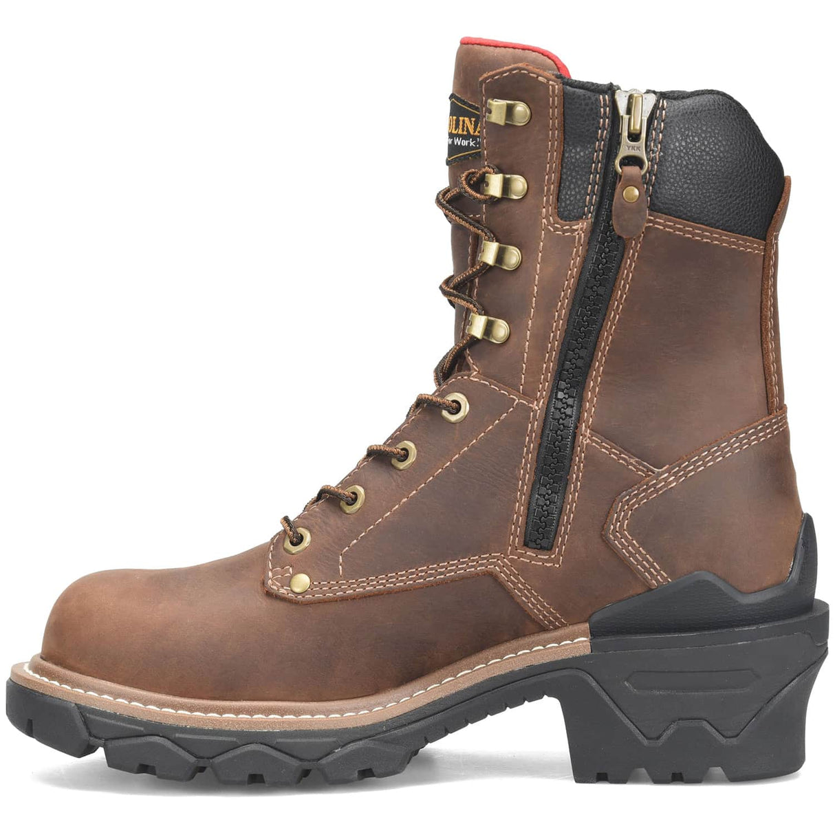 Cardinal 8-inch Side-Zip Composite Safety Toe Logger Men's Work Boot