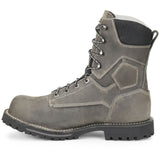 Carolina Pitstop 8-Inch Gray Waterproof Composite Toe Work Boot