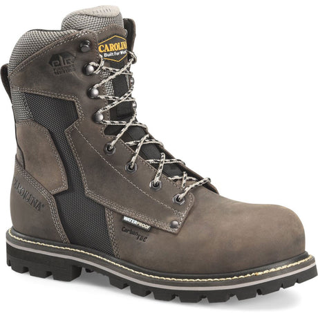 Carolina I-Beam Gray 8-Inch Waterproof PR Composite Toe Work Boot