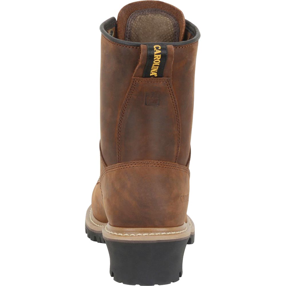 Carolina Elm 8-inch Waterproof Brown Logger Boot