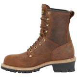 Carolina Elm 8-inch Waterproof Brown Logger Boot