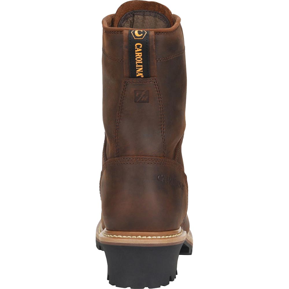 Carolina CA9824 8-inch Waterproof Lace to Toe Logger Boot - Copper