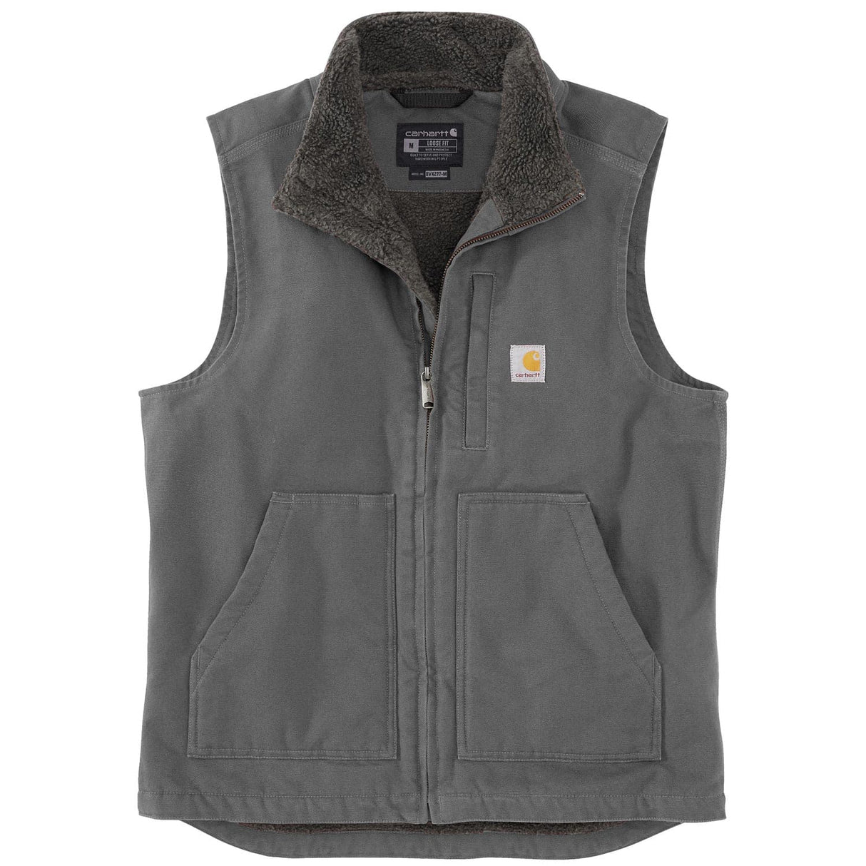 Carhartt Loose Fit Washed Duck Sherpa-Lined Mock-Neck Men's Vest