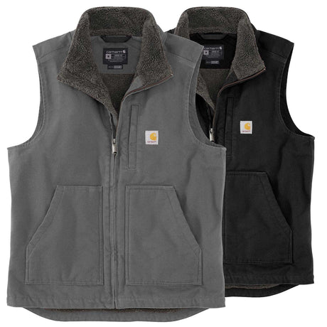 Carhartt Loose Fit Washed Duck Sherpa-Lined Mock-Neck Men's Vest