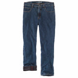 Carhartt Flannel Lined Relaxed Fit Straight Leg Jeans