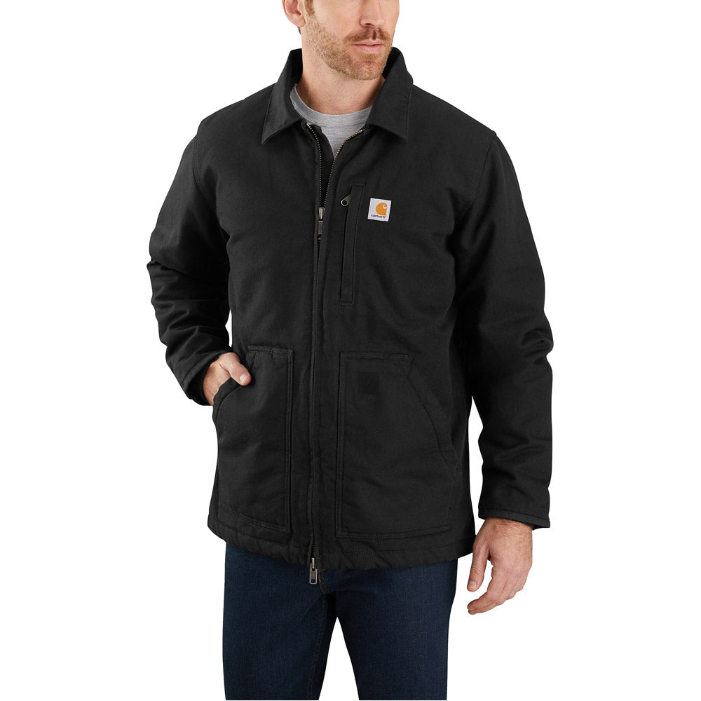 Carhartt Men's Loose Fit Washed Duck Sherpa-Lined Coat