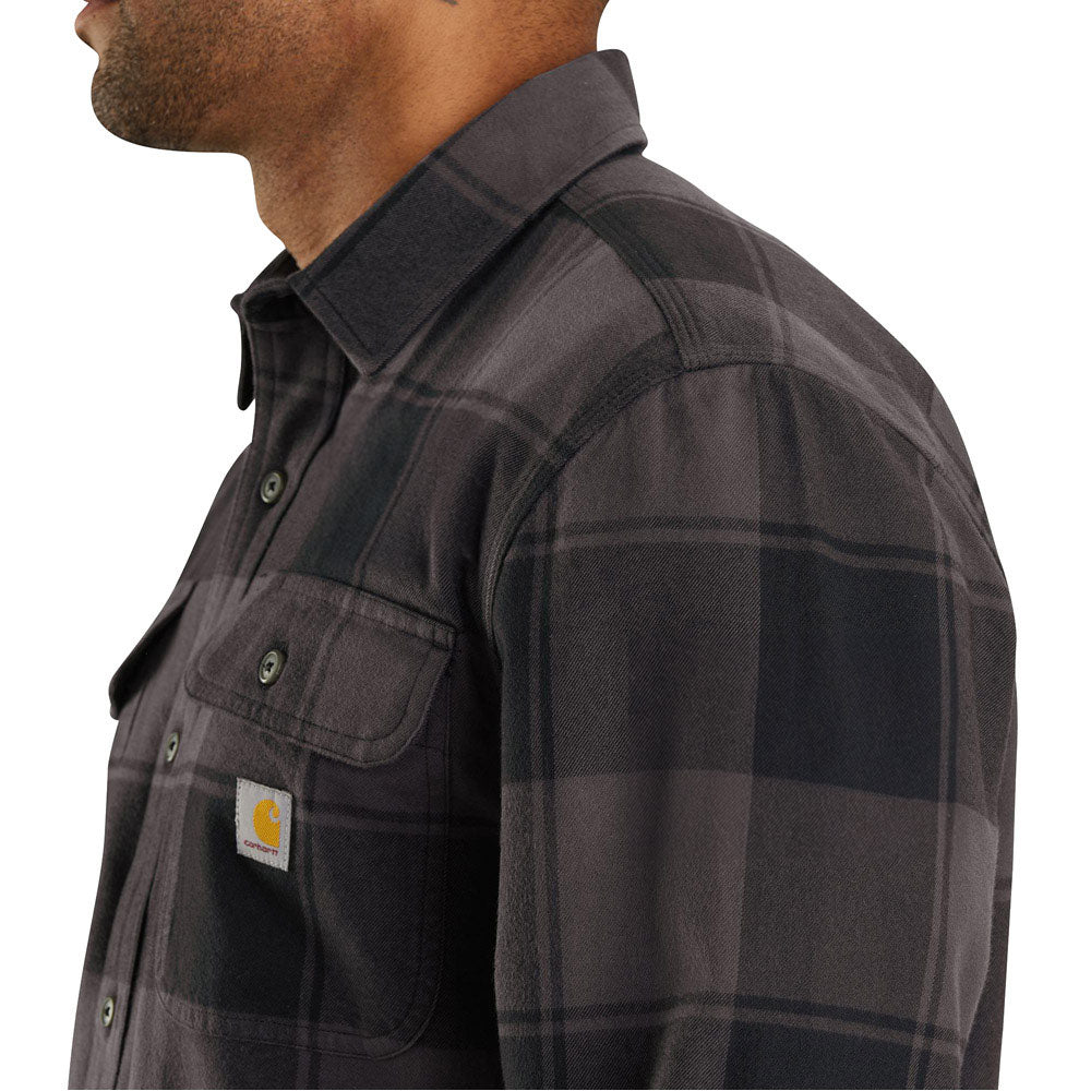 Carhartt Loose Fit Heavyweight Flannel Long-Sleeve Plaid Shirt