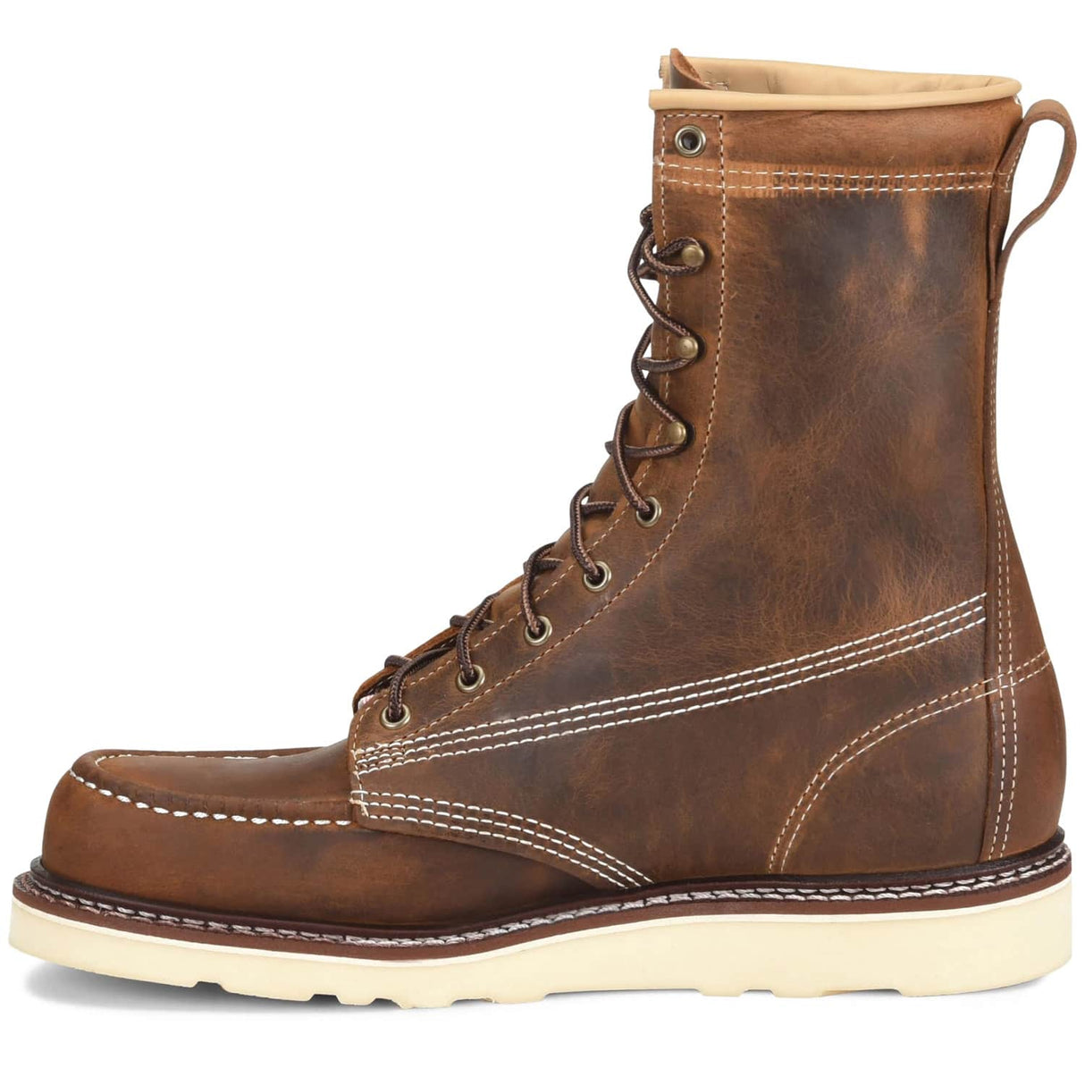 Carolina Amp USA 8-Inch Steel Toe Moc Toe Wedge Work Boot