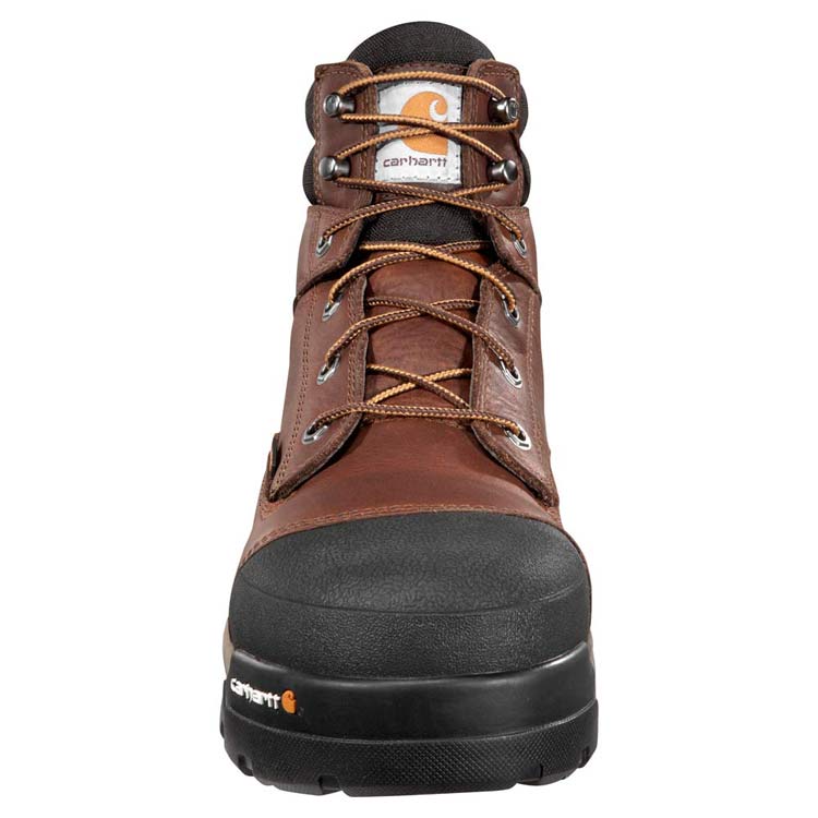 Carhartt Ground Force Rubber Toe Cap 6-inch Waterproof Safety Toe Brown Work Boot