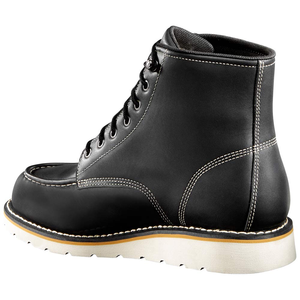 Carhartt 6-Inch Black Moc Toe Wedge Waterproof Work Boot