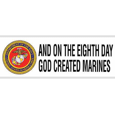 God Created Marines Bumper Sticker