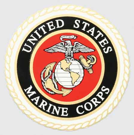 Round Marine Corps Globe and Anchor Sticker