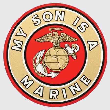 My Son Is A Marine Sticker